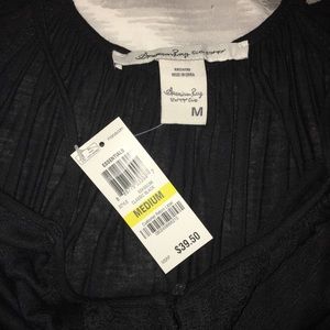 American Rag Tops - New American Rag Black Cold Shoulder Top NWT American Rag Tops - New American Rag Black Cold Shoulder Top NWT